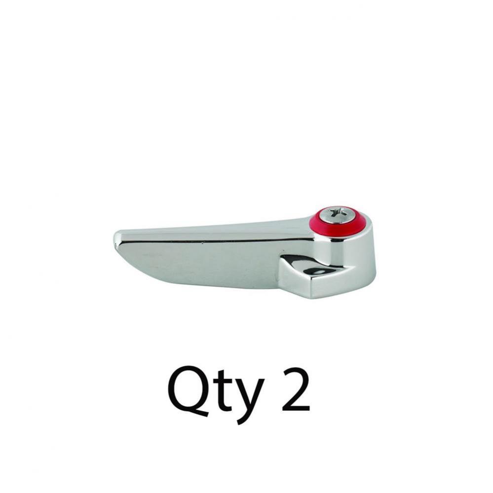 Lever Handle, Red Index (Hot), Screw (Qty. 2)