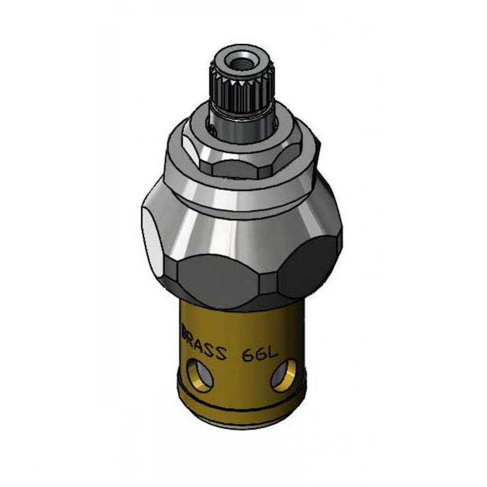 Spindle Assembly, Quarter-Turn Eterna w/ Spring Check CWS Escutcheon Bonnet, LTC (Cold)