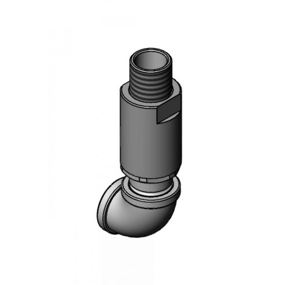 3/4'' Swivel Assembly with Elbow, Chrome-Plated Brass