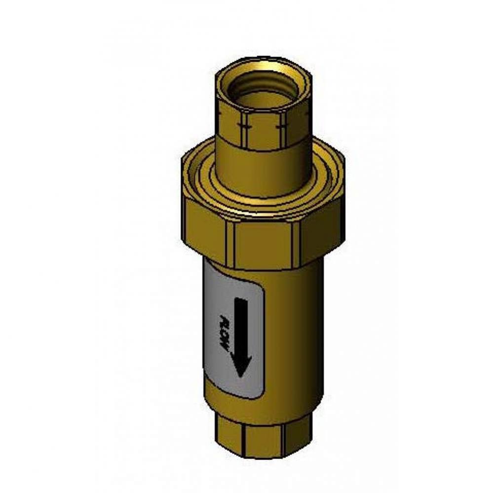 Dual Check Valve Backflow Preventer, 1/2'' NPT Female ( Certified to ASSE 1024 )