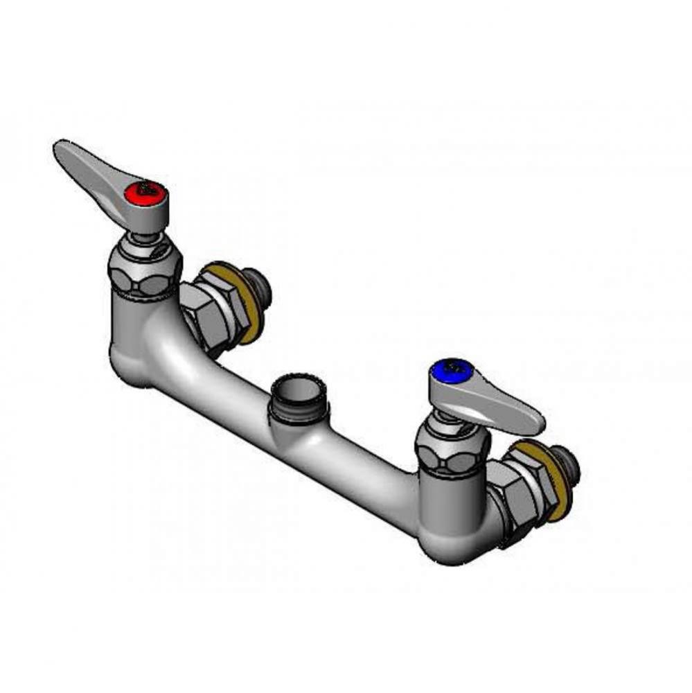 EasyInstall 8'' Wall Mount Mixing Faucet, Eterna Cartridges w/ Spring-Check, Lever Handl