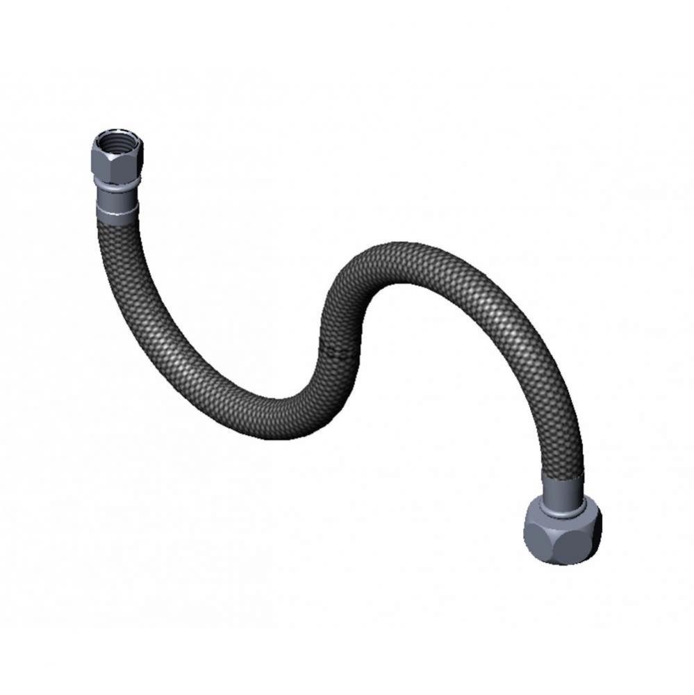 Flex Connector Hose, 1/2 NPSM-F x 1/4 NPSM-F x 18'' Overall Length
