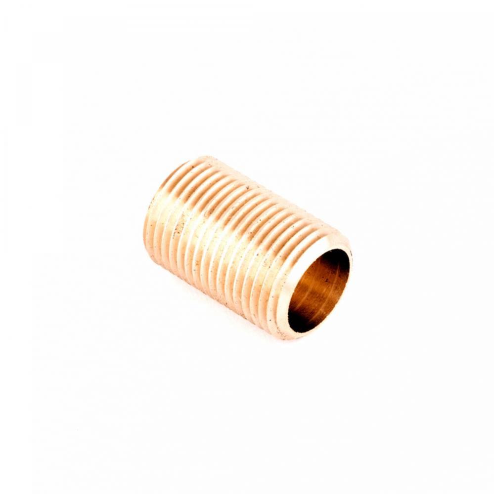 1/2'' NPT Supply Nipple x 1-1/4'' Long (Unplated Brass)