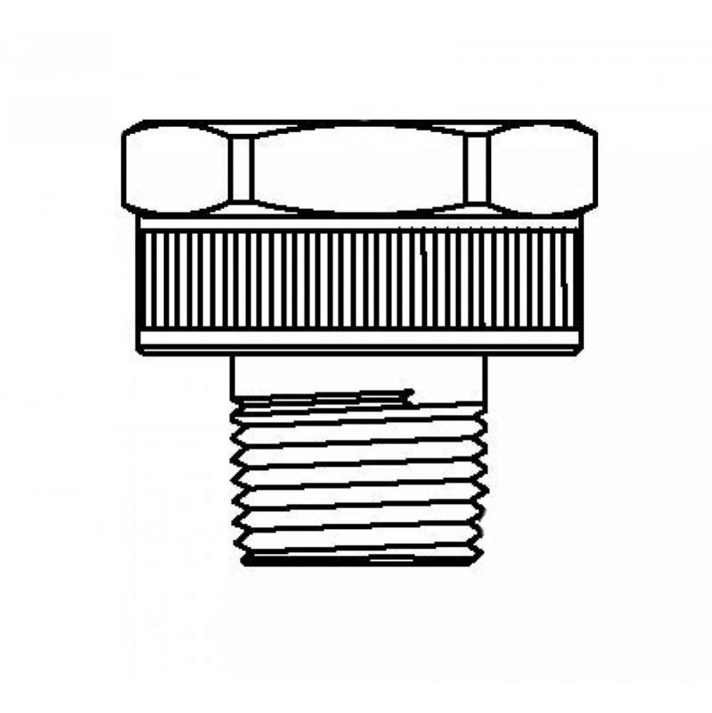 Adapter, 3/8'' NPT Male x 3/4'' GH Female Threads (Chrome-Plated Brass)