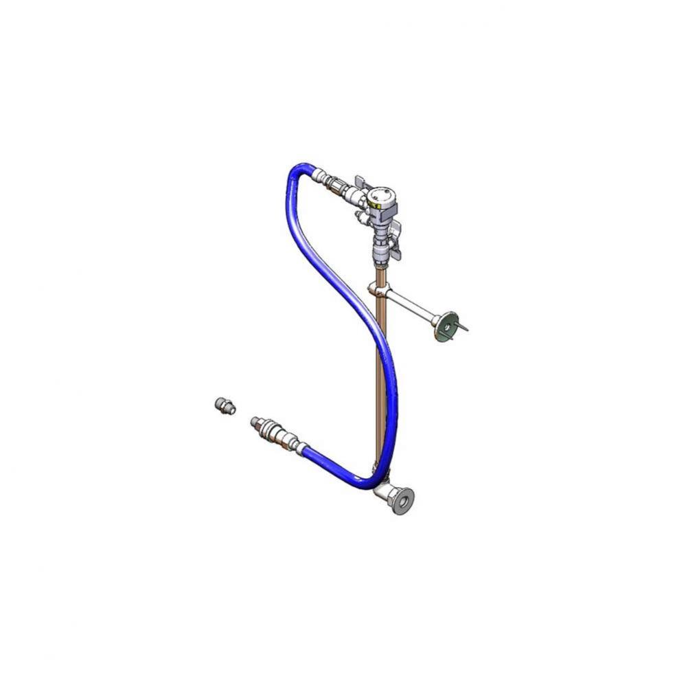 Hose Reel Connector Kit: Inlet Elbow, Riser, Vacuum Breaker, Flexible Water Hose & QD