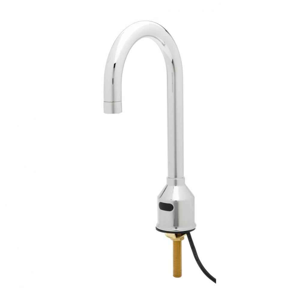 Equip Sensor Faucet: Deck Mount, Single Hole, Rigid Gooseneck, AC/DC Module, Mix Tee