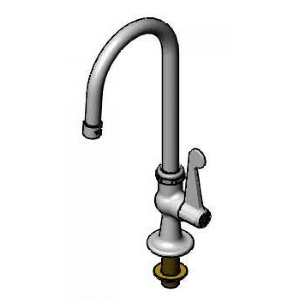 Faucet, Single Hole, 5-1/2'' Swivel Gooseneck w/ 0.5 GPM VR Non-Aerated Spray Device &am