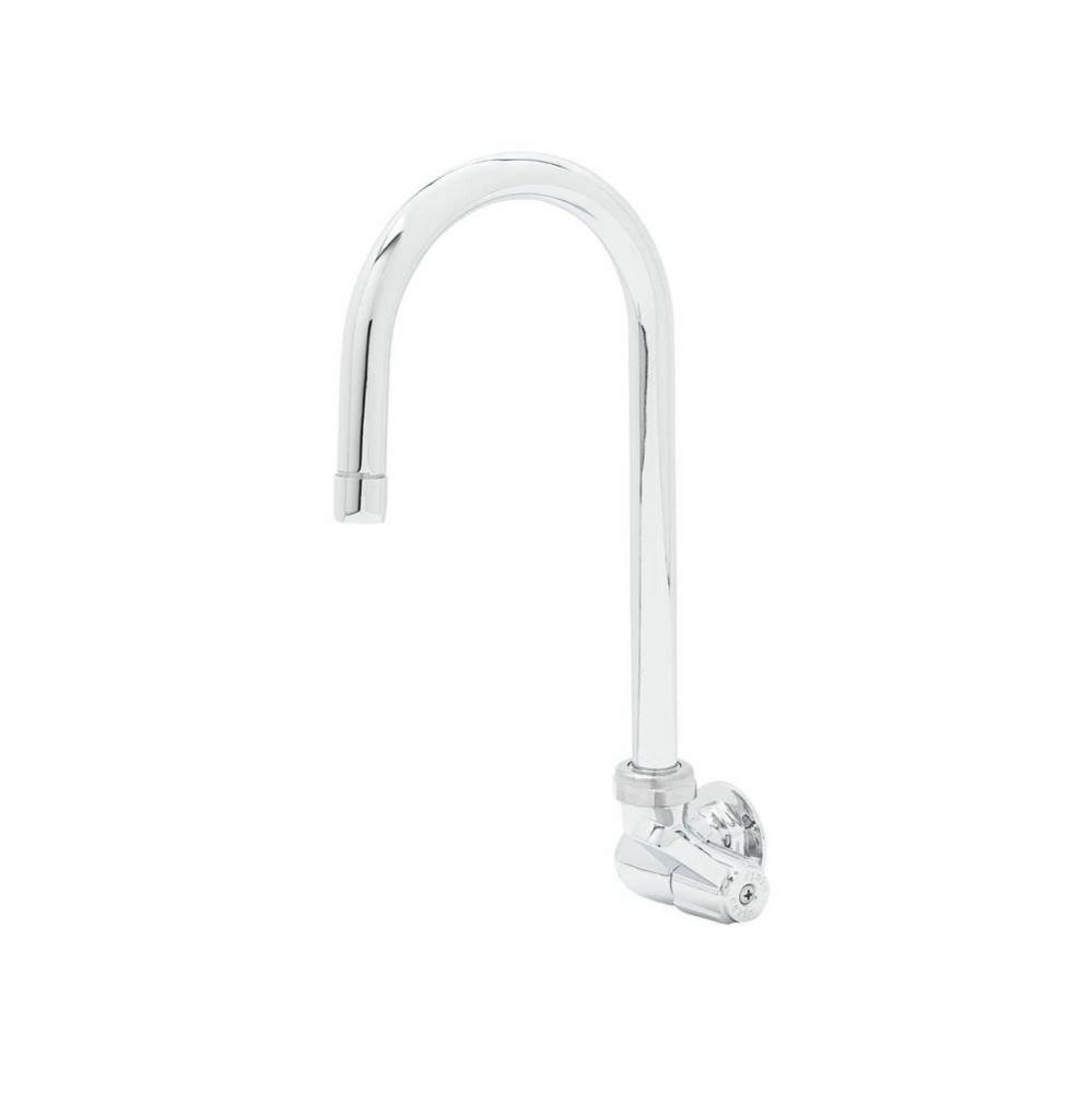 equip Single Hole, Single Temp Wall Mount Faucet, 5-9/16'' Swivel GN, 1/2'' NP