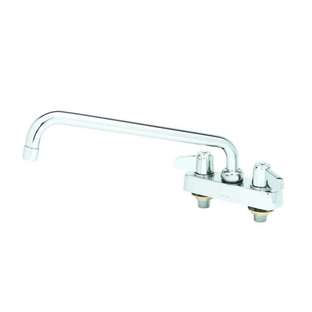 Equip Workboard Faucet, 4'' c/c Deck Mount, Lever Handles, 12'' Swing Nozzle