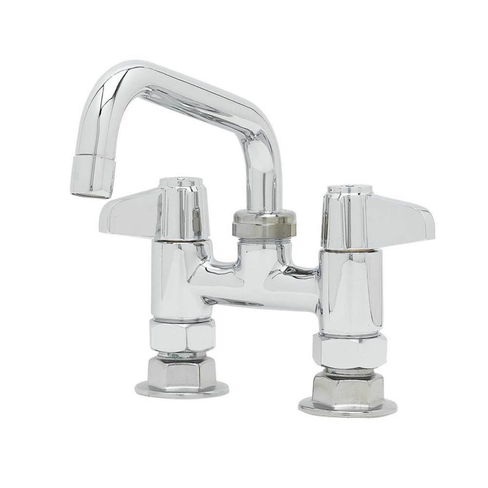 Faucet, Deck Mount, 4'' Centers, 6'' Swing Nozzle