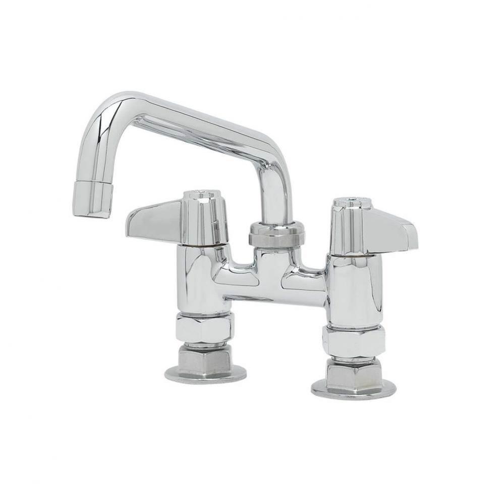 Faucet, Deck Mount, 4'' Centers, 8'' Swing Nozzle