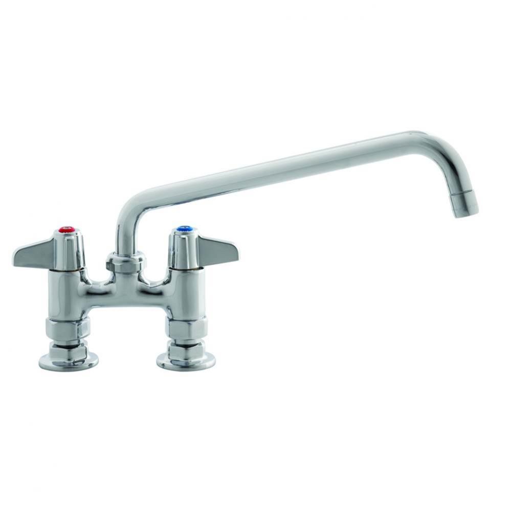 Faucet, Deck Mount, 4'' Centers, 14'' Swing Nozzle