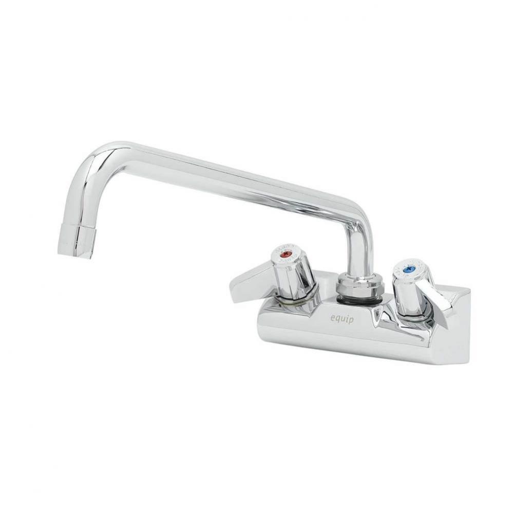 Equip 4'' Wall Mount Faucet w/ 12'' Swivel Nozzle, 2.2Gpm Aerator