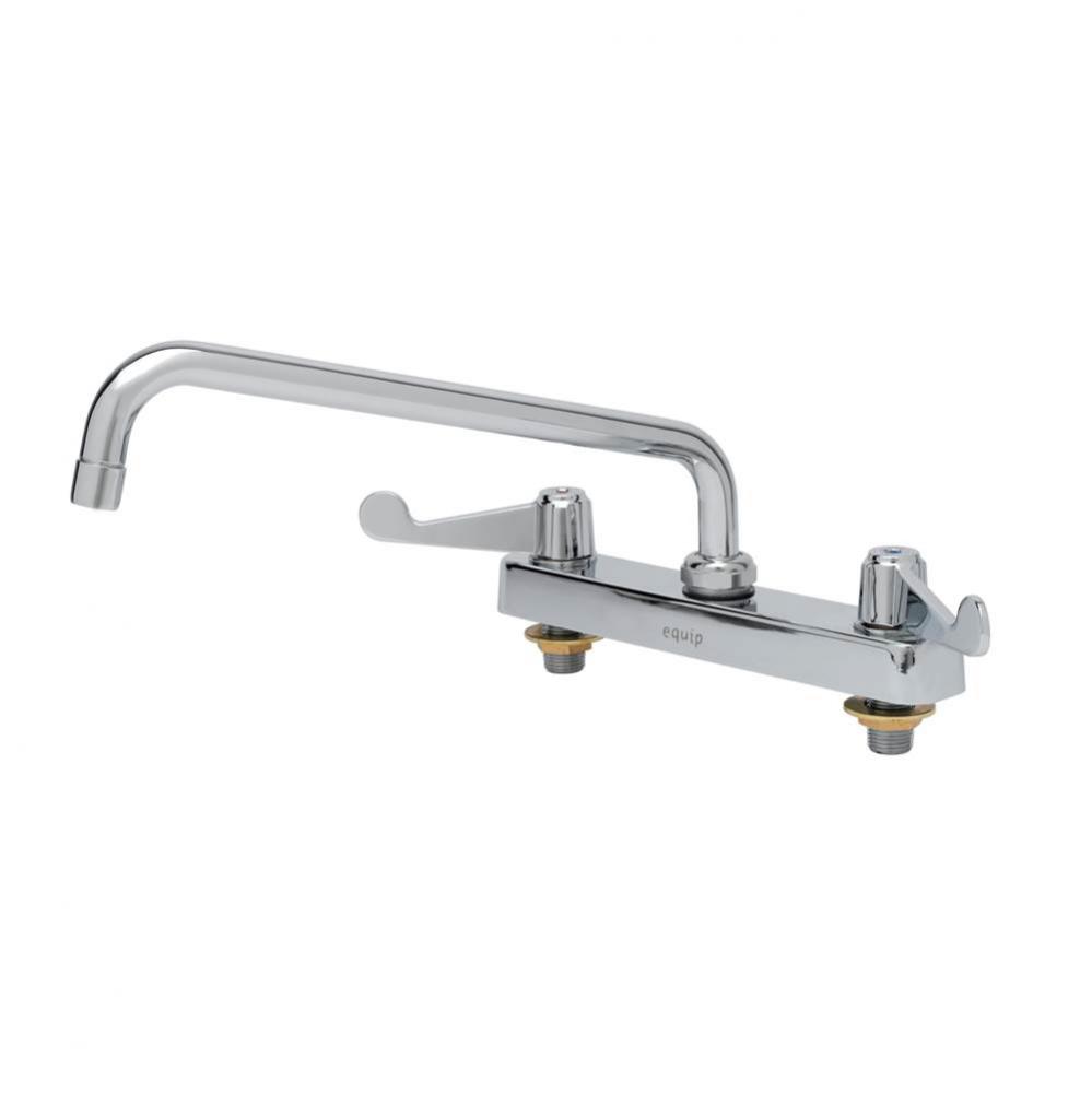 Equip 8'' Deck Mount Workboard Faucet, 12'' Swing Nozzle, 4'' Wrist-