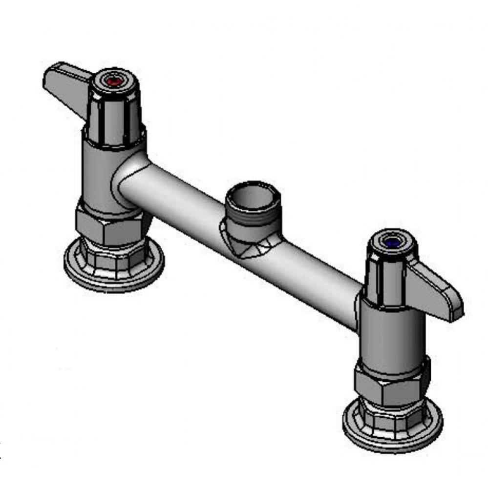 Faucet,8''Centers,Deck Mount,Less Spout