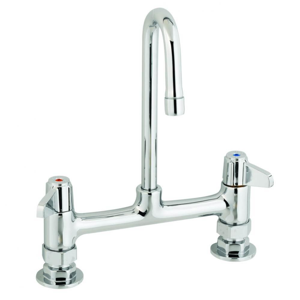 Faucet,8'' Centers,Deck Mount,3'' Spout