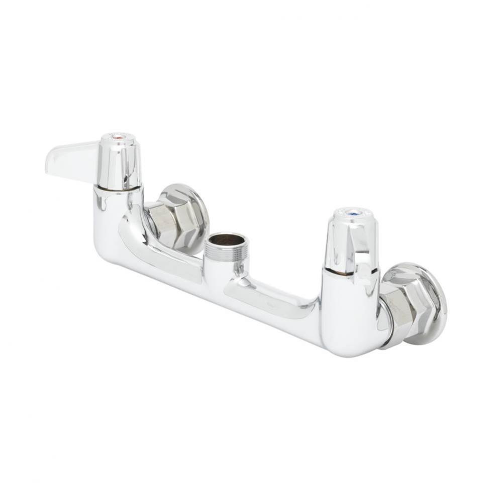 8'' Wall Mount Faucet, Lever Handles, 1/2'' BSPP Inlets, Less Nozzle