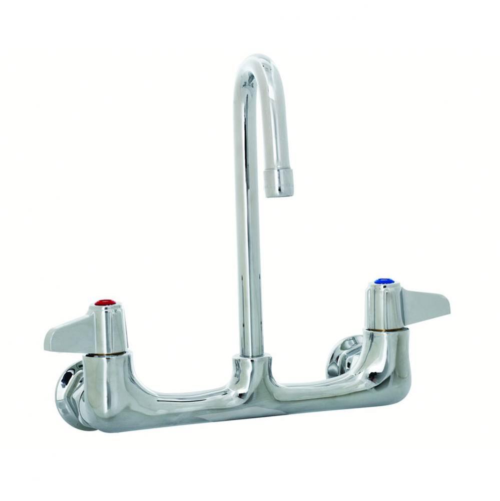 Faucet, Wall Mount, 8'' Centers, 3'' Rigid Gooseneck