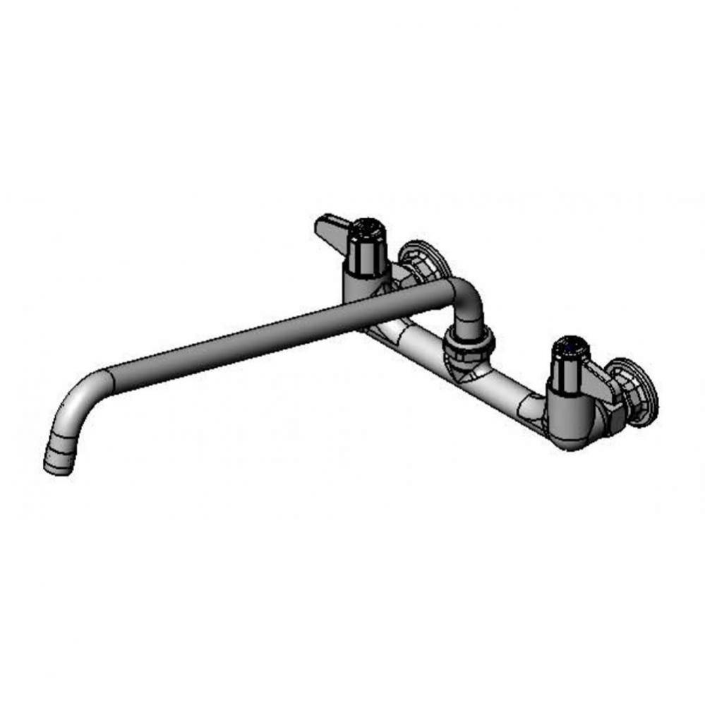 Faucet, Wall Mount, 8'' Centers, 16'' Swing Nozzle