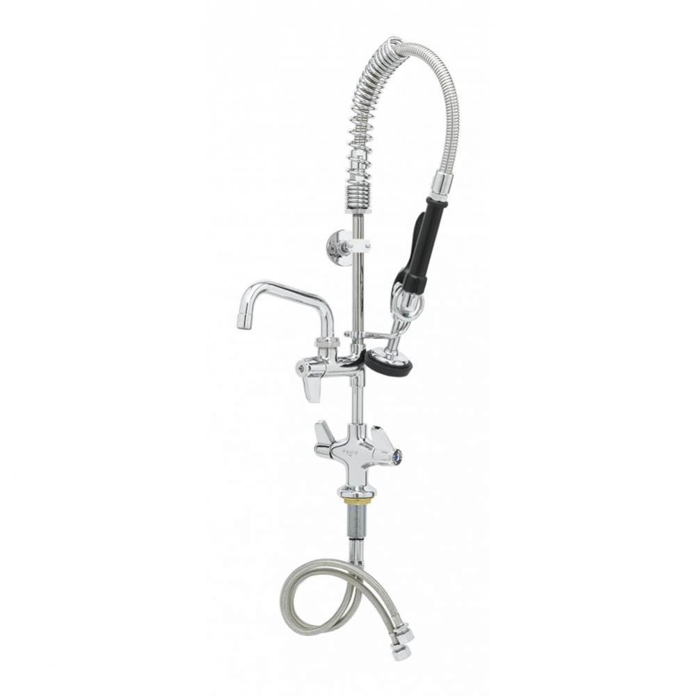 Equip Mini-PRU: Single Hole, Dual-Temp, 5SV, 6'' Swing Nozzle, Lever Handles, Wall Brack