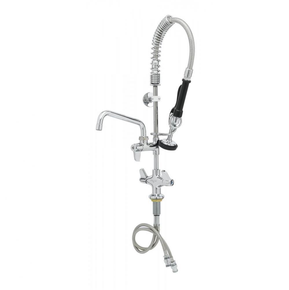 Equip Mini-PRU: Single Hole, Dual-Temp, 5SV, 8'' Swing Nozzle, Lever Handles, Wall Brack