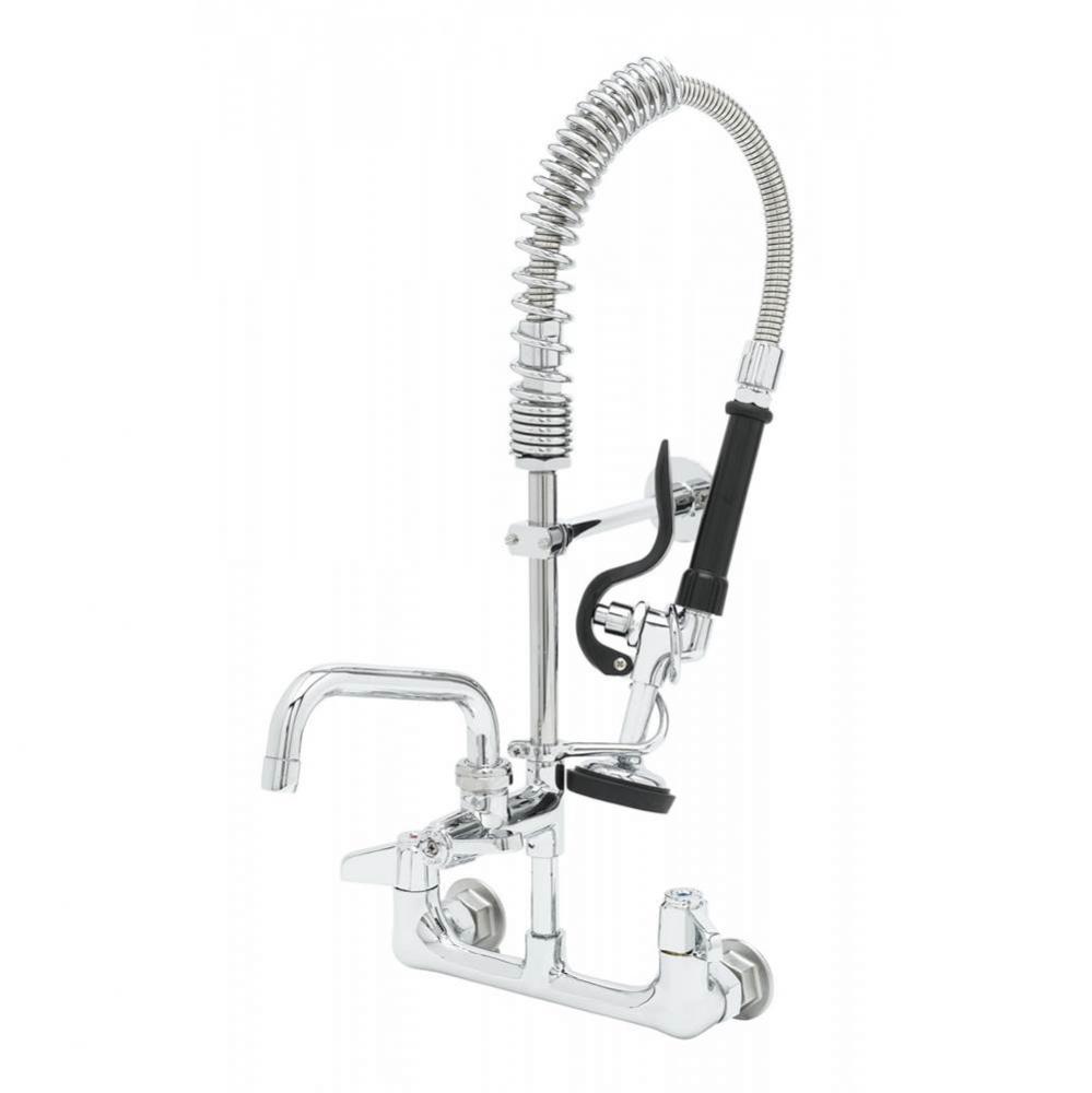 Equip Mini-PRU: 8'' Wall Mount Faucet, 5SV, 6'' Swing Nozzle, Lever Handles, W