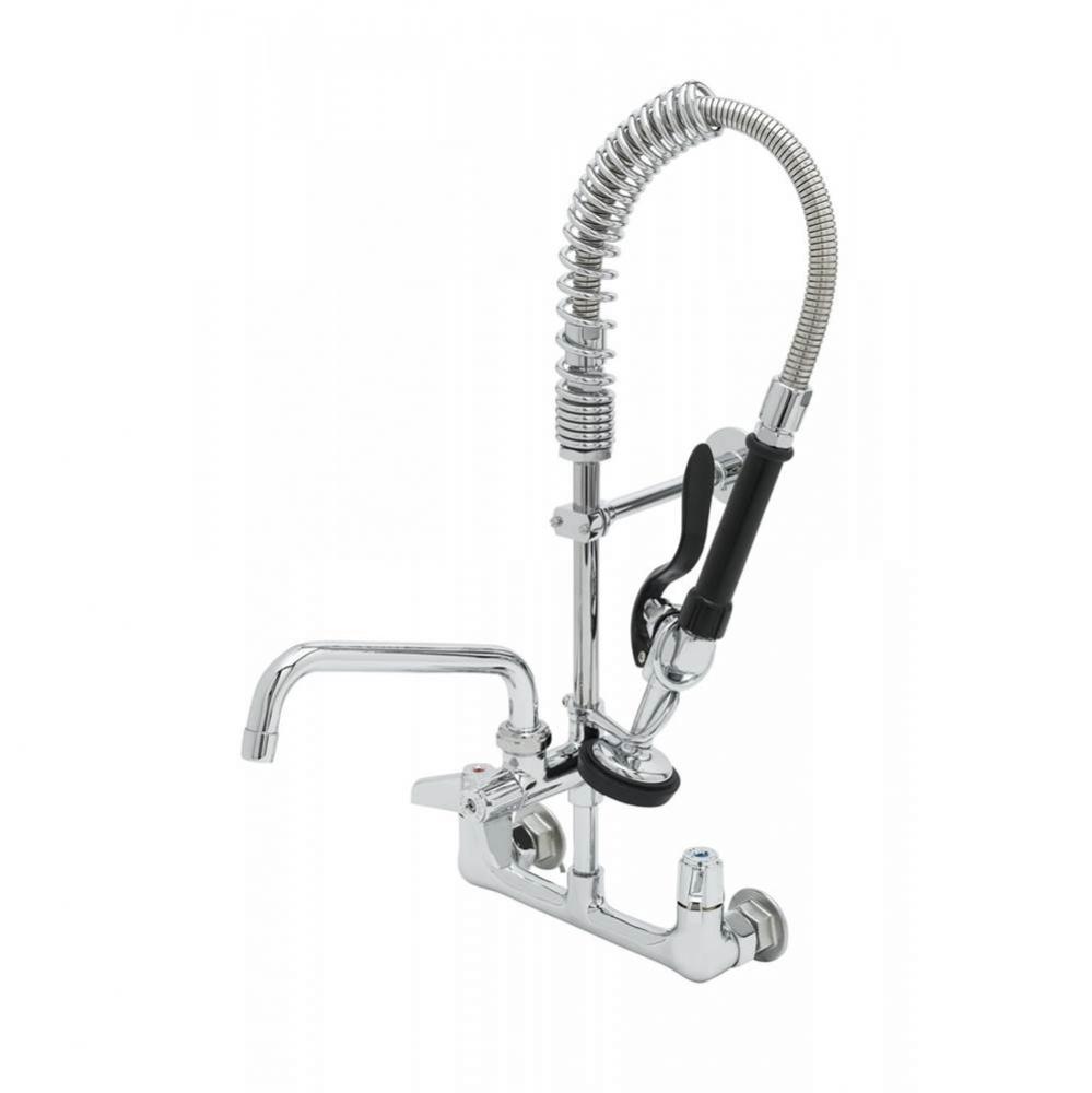 Equip Mini-PRU: 8'' Wall Mount Faucet, 5SV, 8'' Swing Nozzle, Lever Handles, W