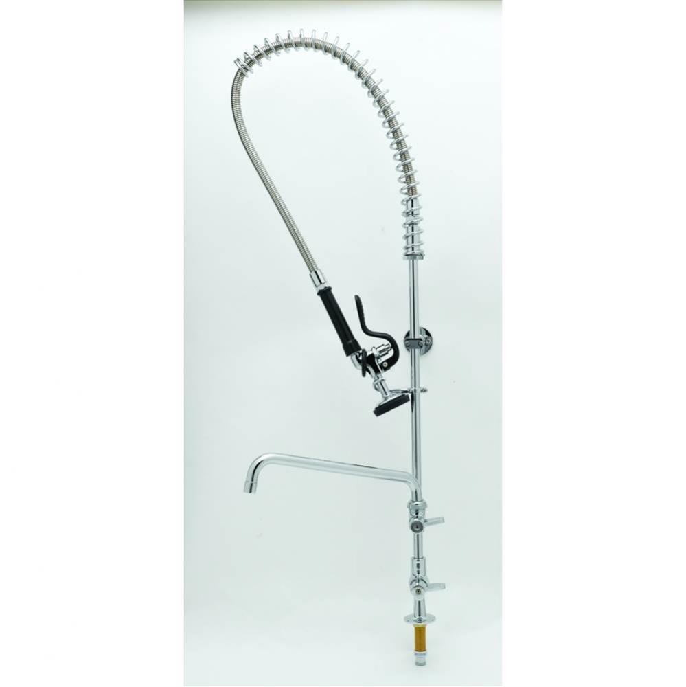 Equip Pre-Rinse Unit: Single Hole, Add-on Faucet with 12'' Swing Nozzle, Lever Handles