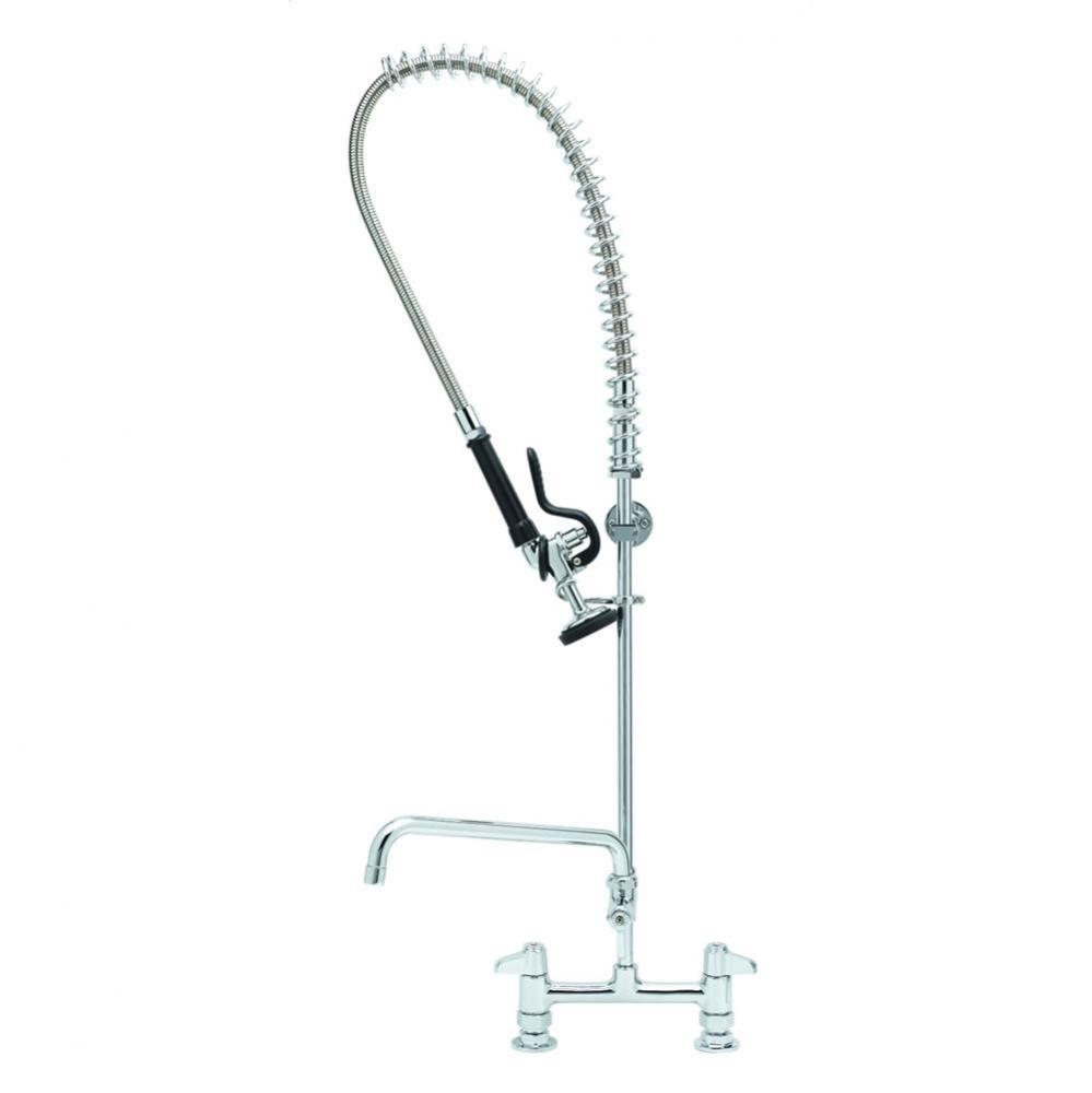 Pre-Rinse Unit, 8'' Deck Mount, 14'' Add-On Faucet, Lever Handles, 5SV Spray V