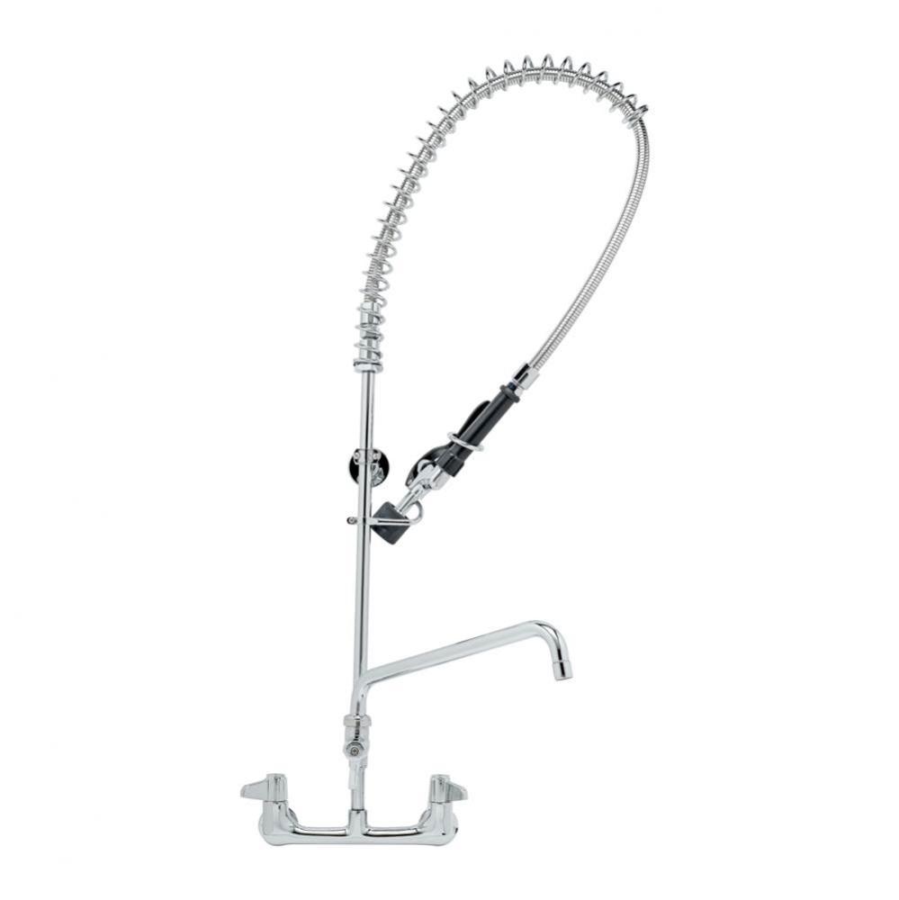 Pre-Rinse Unit: 8'' Wall Mount, Low-Flow Spray Valve, Add-On Faucet & 12''