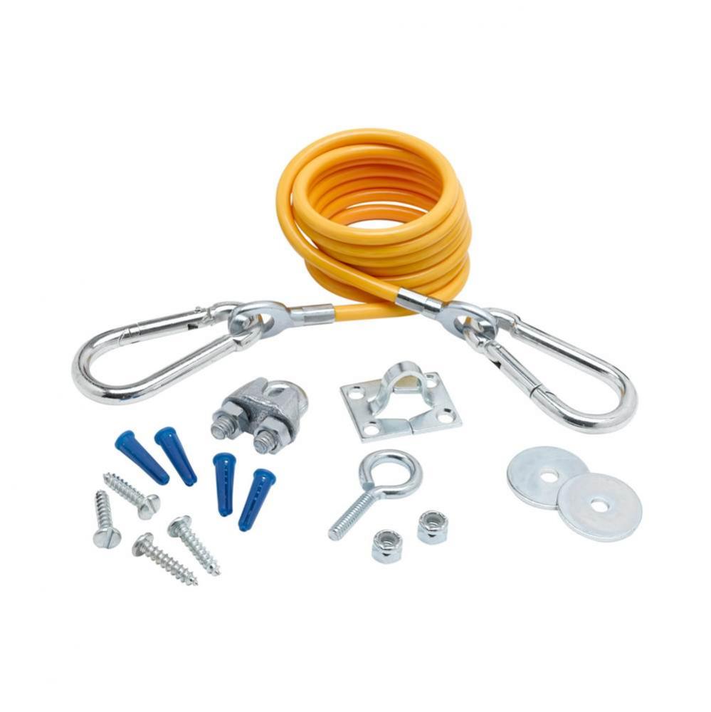 Gas Appliance Accessory, 5' Restraining Cable Kit with Hardware Package