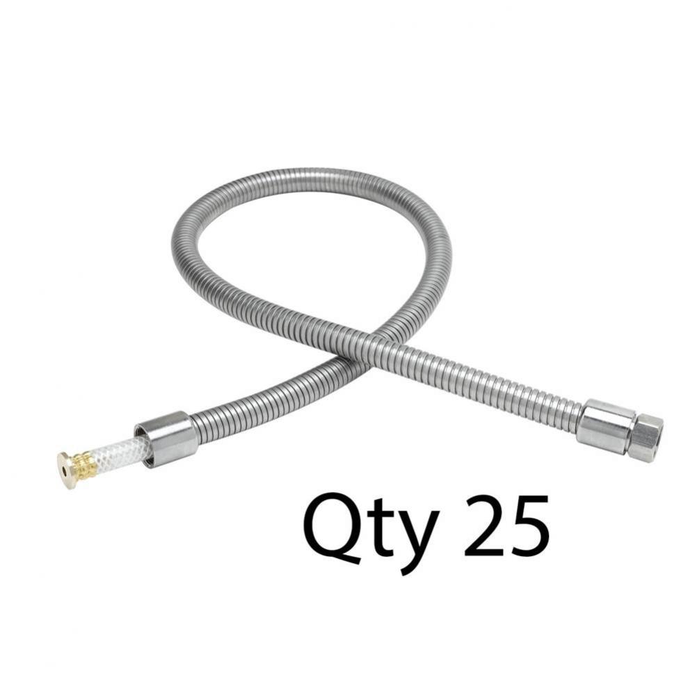 Hose, 44'' Flexible Stainless Steel, Less Handle (Qty. 25)