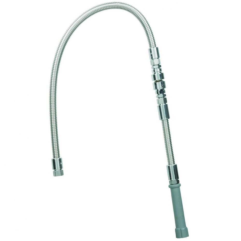 Hose, 44'' Flexible Stainless Steel, Backflow Preventer for Continuous Pressure Applicat