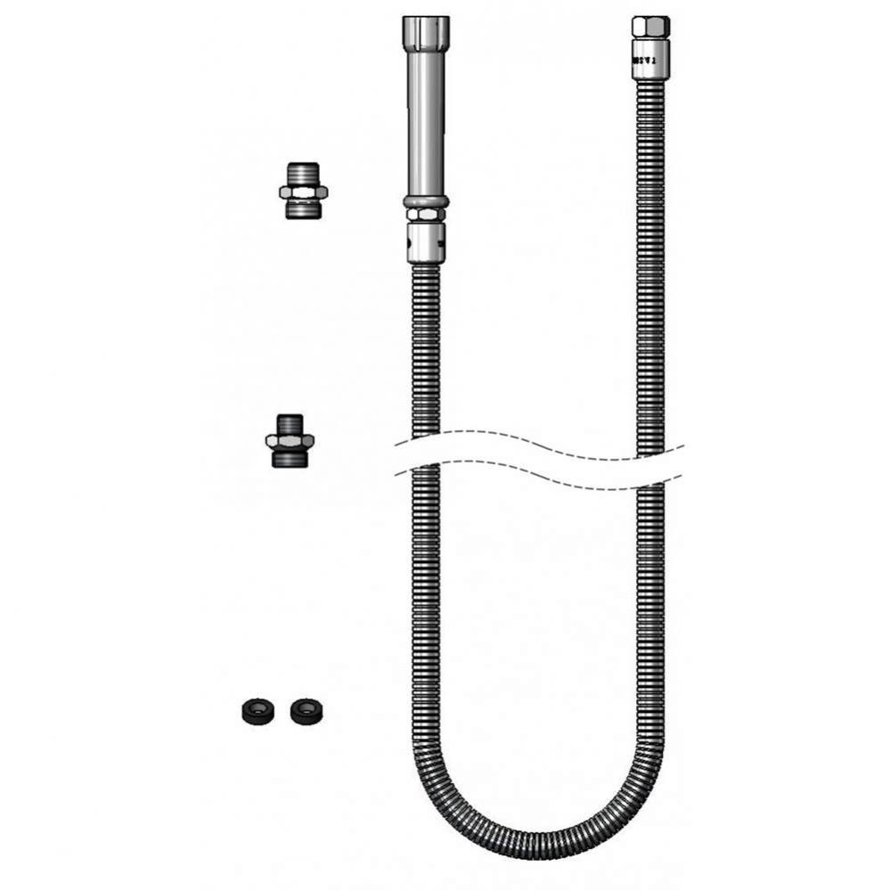 Hose, 72'' Flexible Stainless Steel, Includes 172A and 053A Adapters