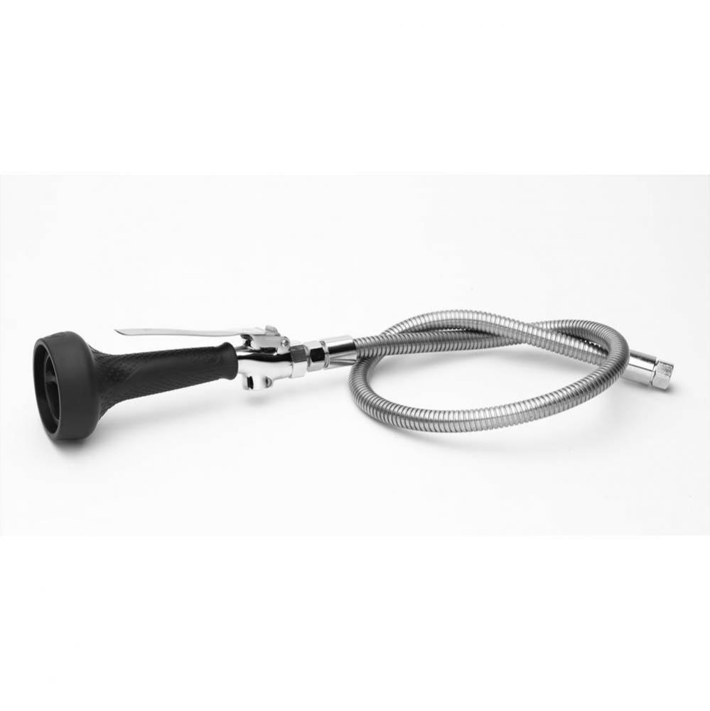 Spray Valve w/ Low Flow Head (B-0108-C) w/ 44'' Flexible Stainless Steel Hose, Less Hand