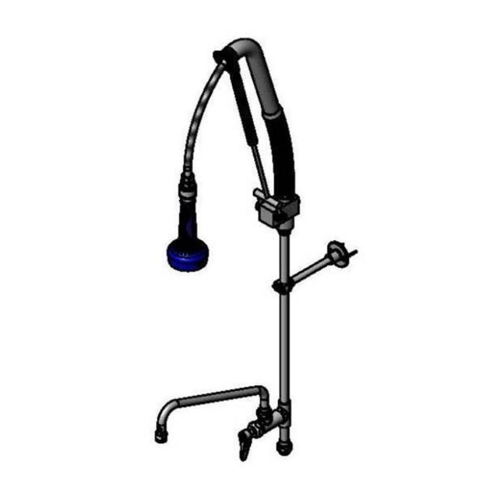 EasyInstall Pull-Down Pre-Rinse Unit with Add-On Faucet with 12'' Swing Nozzle & 6&a