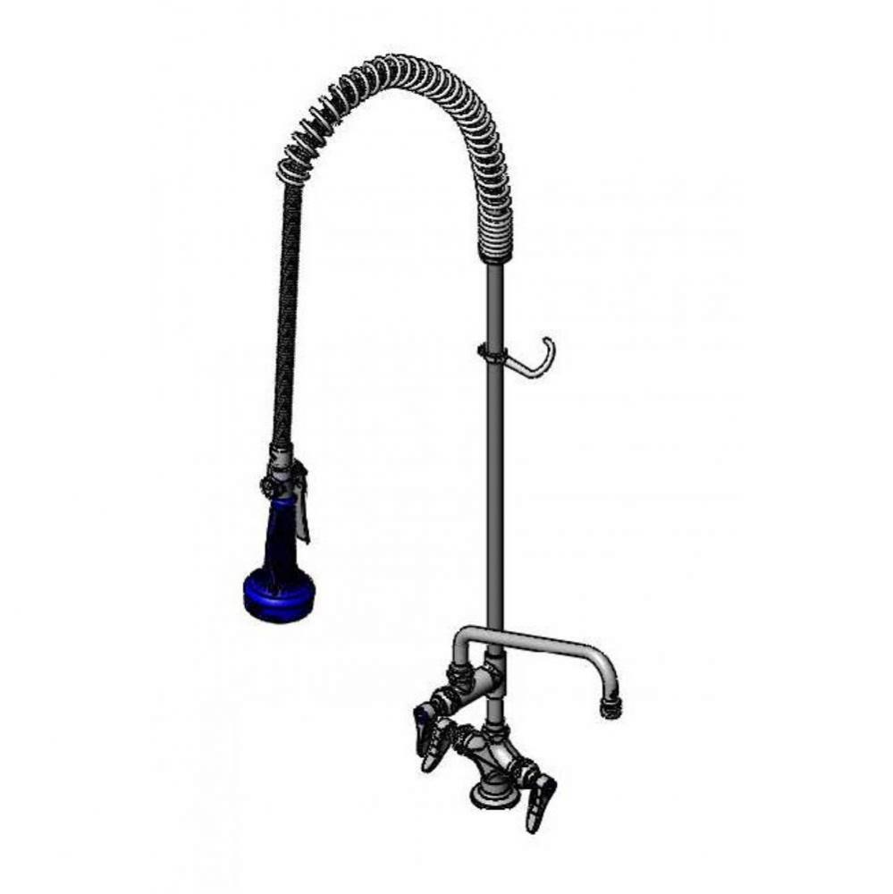 EasyInstall Pre-Rinse: Single Hole Base, 10'' ADF Nozzle, 18'' Flex Lines, B-0