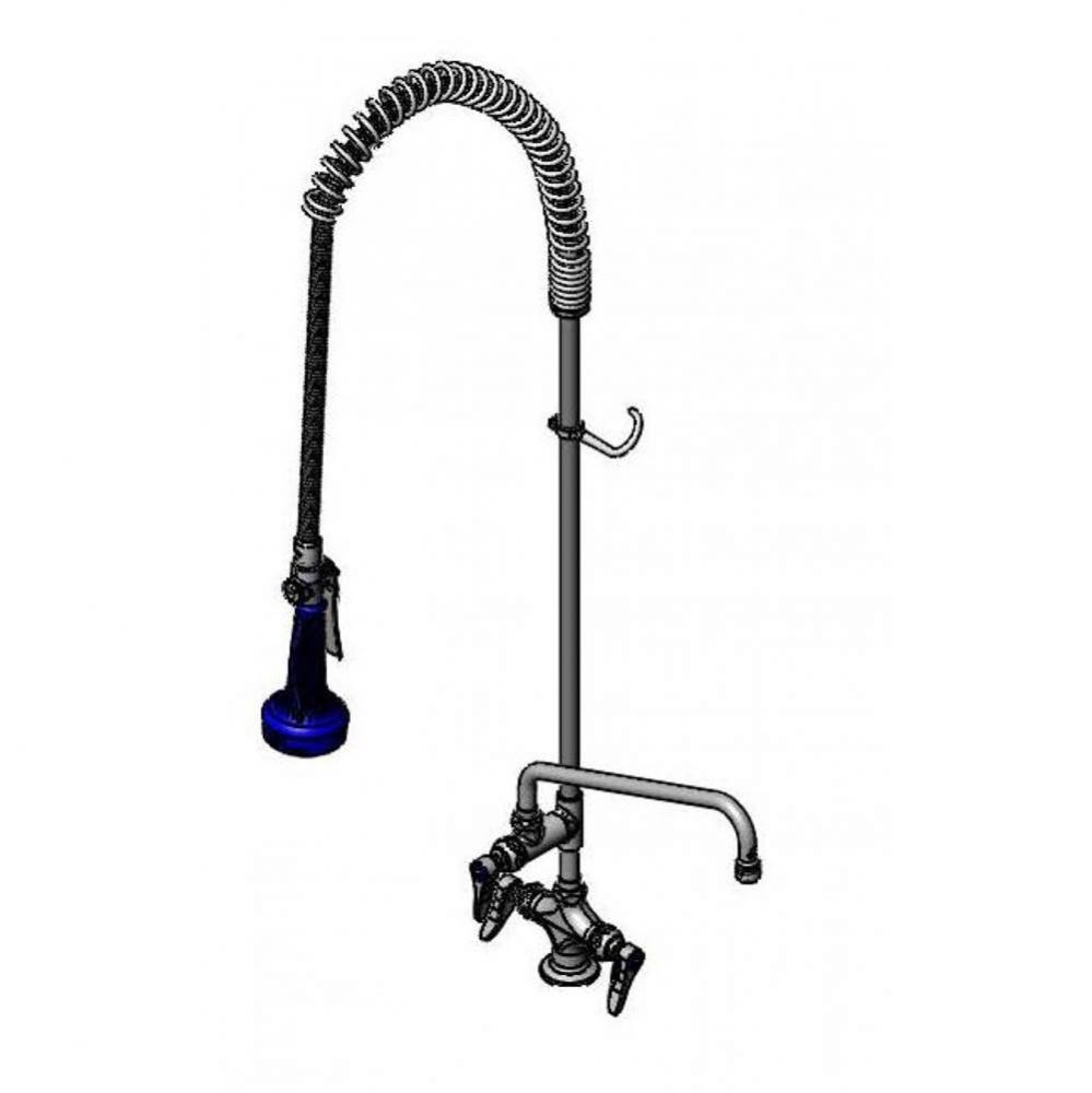 EasyInstall Pre-Rinse Unit: Single Hole Base, 12'' ADF Nozzle, B-0108 JeTSpray Valve