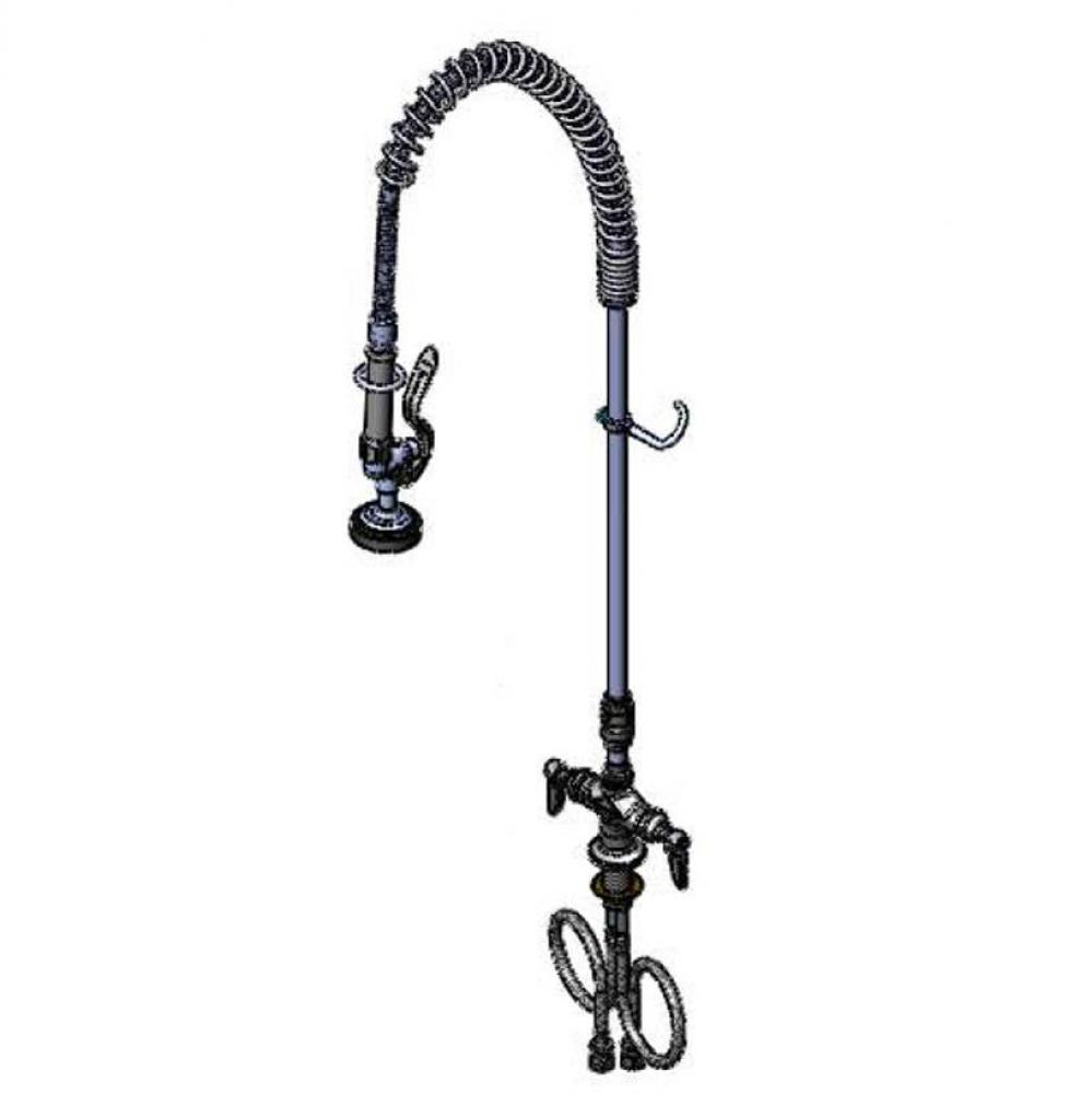 EasyInstall Pre-Rinse, Spring Action, Single Hole Base, 18'' Flex Lines & B-0970-FEZ