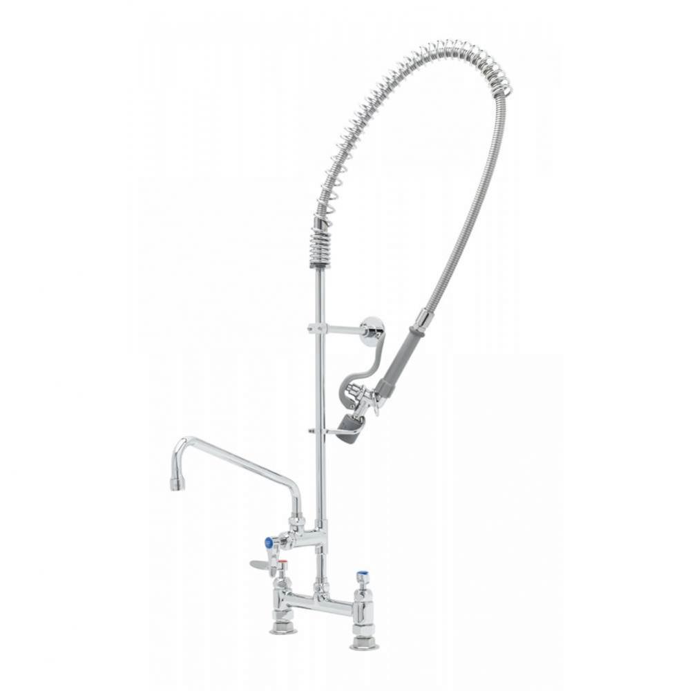 Pre-Rinse Unit: 8'' Deck Mount, Ceramas, ADF, 12'' Swing Nozzle, B-0107-C, 6&a