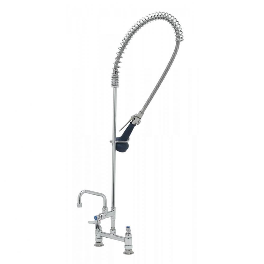 EasyInstall Pre-Rinse, Spring Action, 8'' Deck Mount Base, 6'' Add-On Faucet,