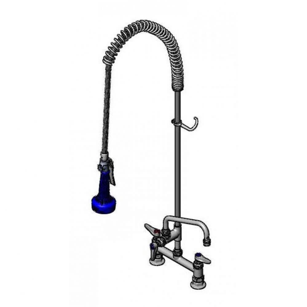 EasyInstall Pre-Rinse, Spring Action, 8'' Deck Mount Base, 8'' Add-On Faucet,