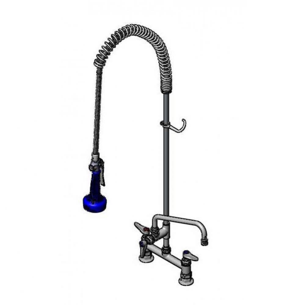 EasyInstall Pre-Rinse, Spring Action, 8'' Deck Mount Base, 10'' Add-On Faucet,