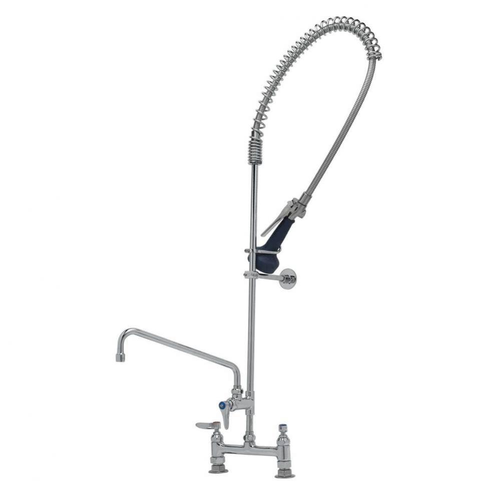 EasyInstall Pre-Rinse, 8'' Deck Mount, Add-On Faucet w/ 12'' Nozzle, Wall Brac