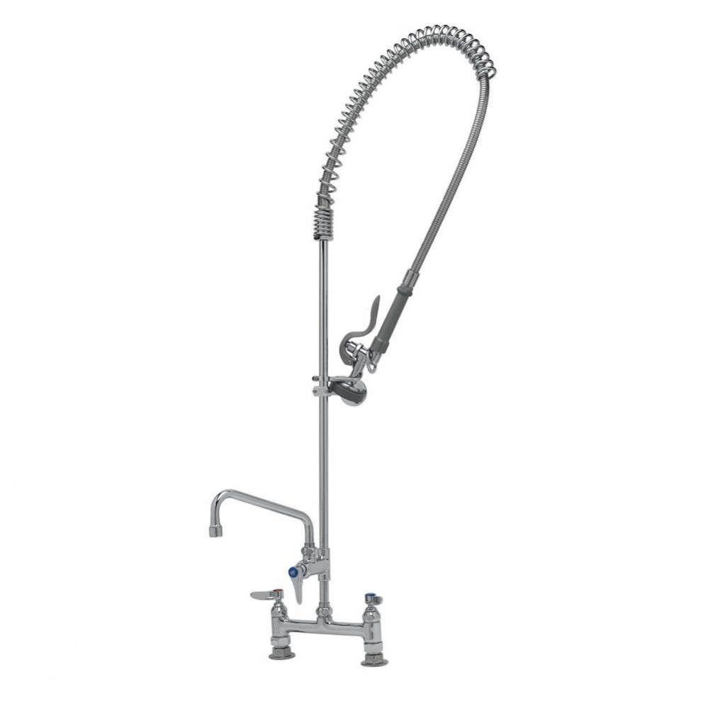 EasyInstall Pre-Rinse, 8'' Deck Mount Base, Add-On Faucet w/ 8'' Swing Nozzle,