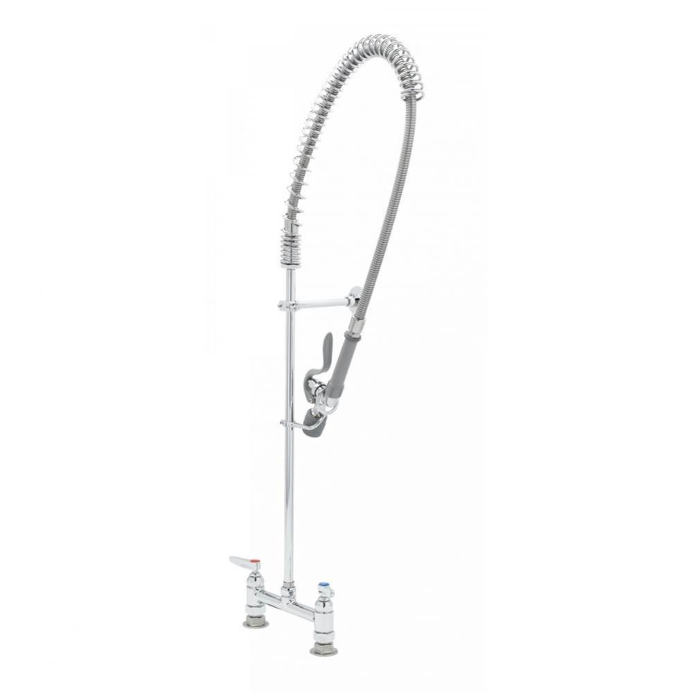 Pre-Rinse Unit: 8'' Deck Mount, Low-Flow Spray Valve, Wall Bracket, 44'' SS Fl