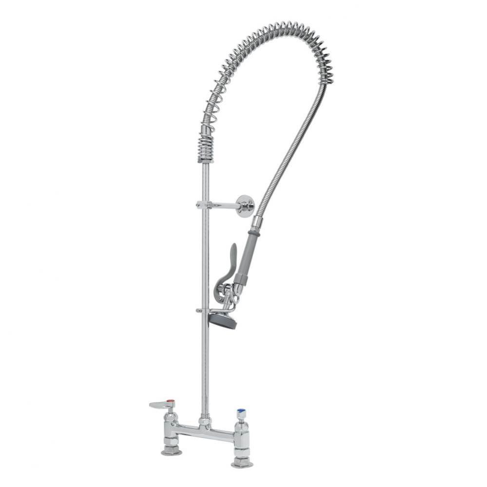 EasyInstall Pre-Rinse Unit, Deck Mount, 8'' Centers, Cerama Cartridges, Wall Bracket