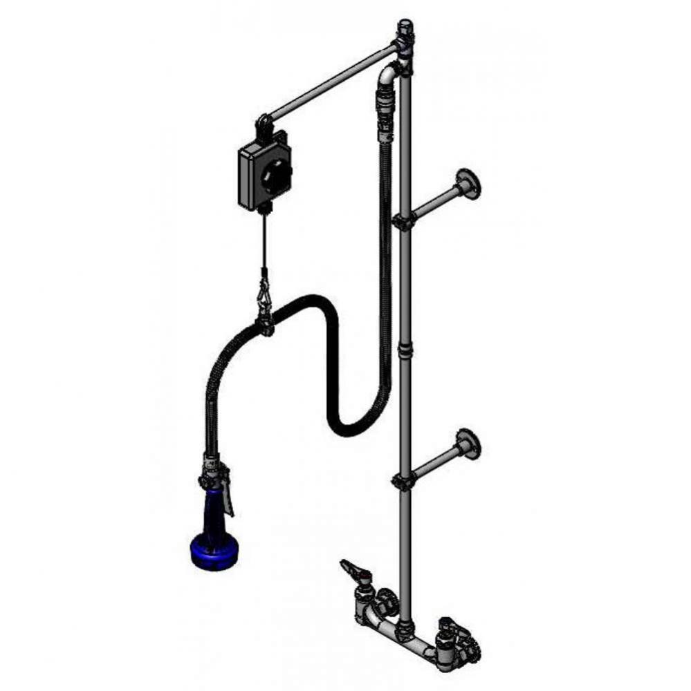 Pre-Rinse, Balancer,8'' Wall Mount Base, 1.07 GPM Valve, 2 Wall Brkt's, VB Hose