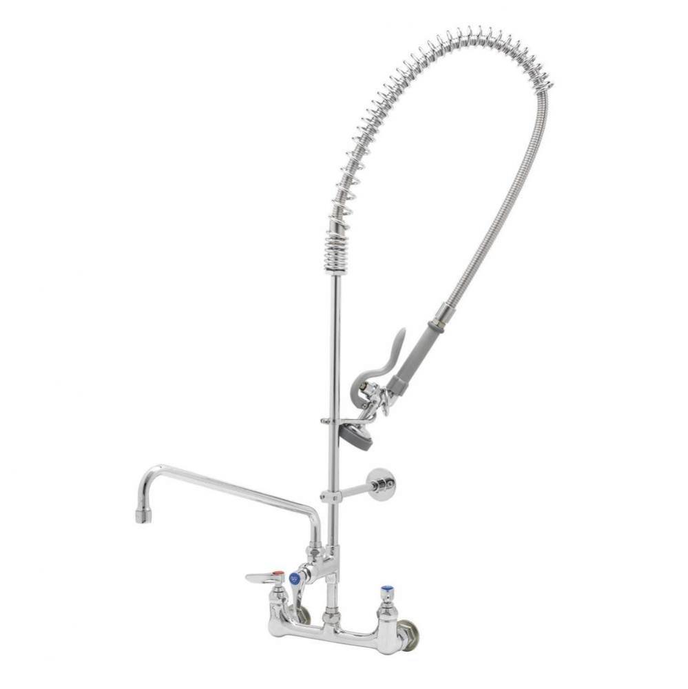 EasyInstall Pre-Rinse Unit, 8'' Wall Mount, Add-On Faucet w/ 14'' Swing Nozzle