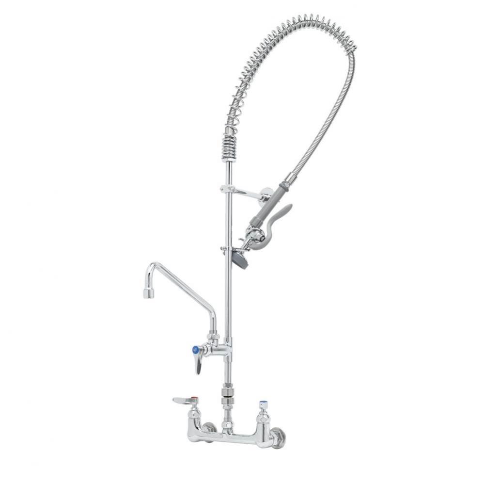 Pre-Rinse Unit: Wall Mount, 8'' Centers, 14'' Add-On Faucet, Vacuum Breaker, B